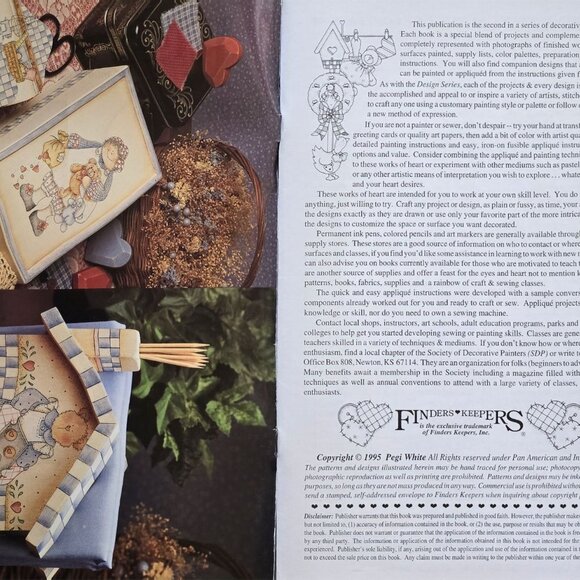Finders Keepers 1995 For Keeps By Pegi White Folk Art Painting Instructions - Picture 3 of 8